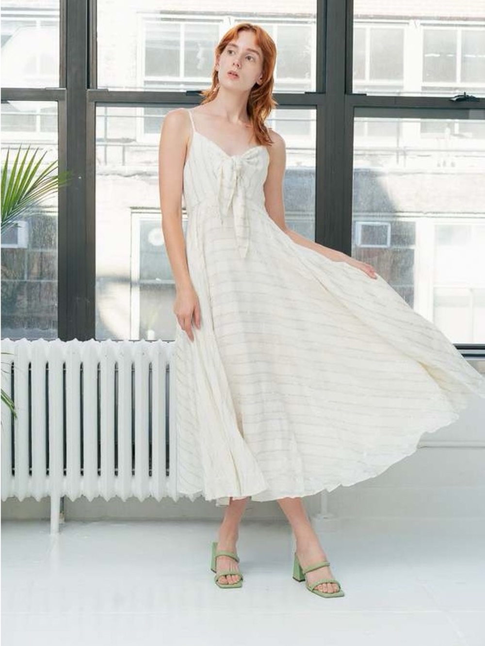 Rujuta Sheth Stella Maxi Dress in Bone